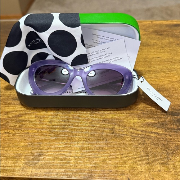 kate spade Accessories - NWT - Kate Spade Lavender Cat Eye Ladies Sunglasses with Case